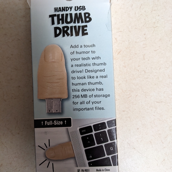 Handy USB "thumb" 256 MB thumb drive - humorous gift - Picture 5 of 6